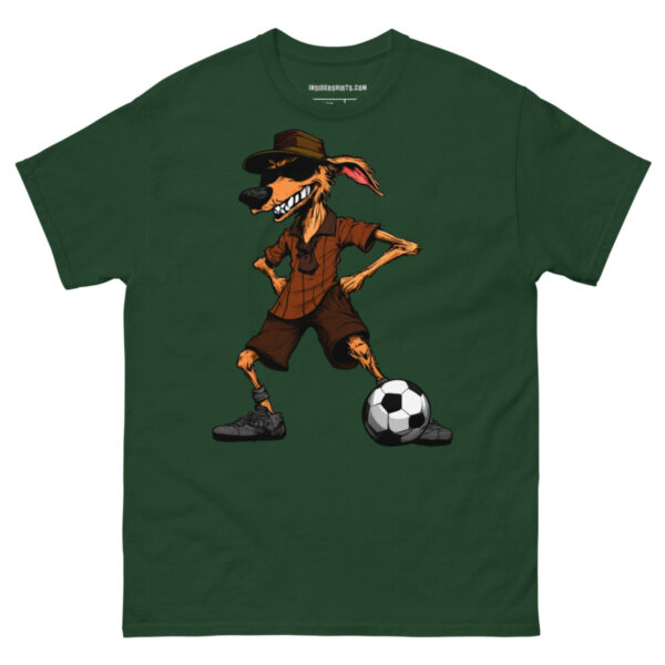 Australian Shepherd Fussball Maenner T Shirt Waldgruen