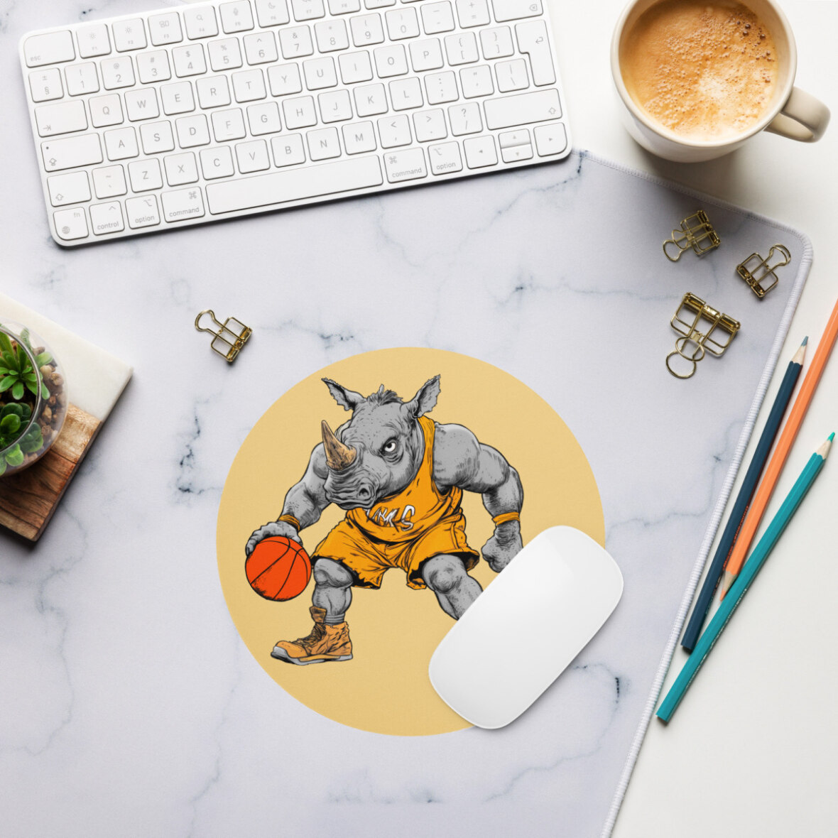 Basketball Nashorn Mausmatte