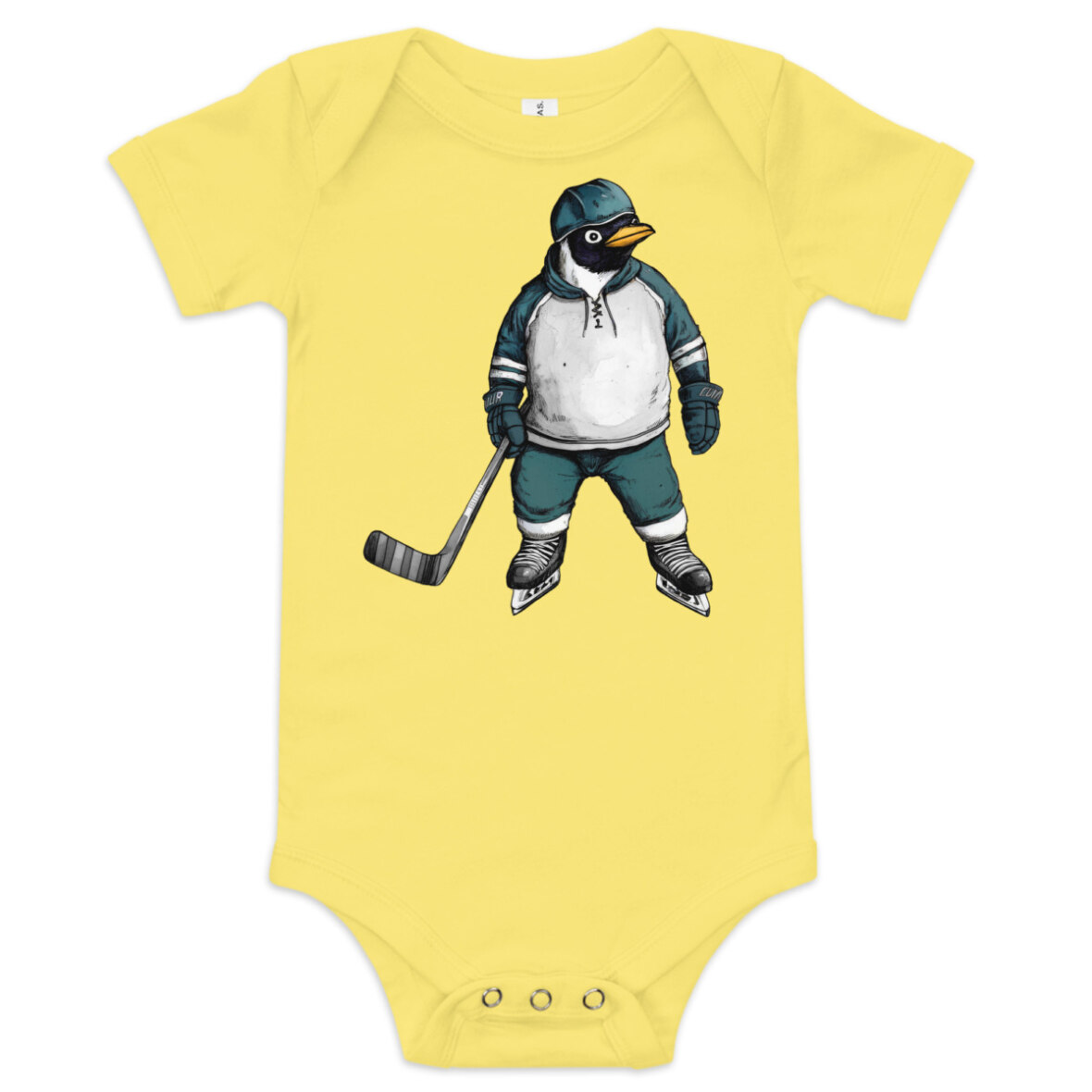 Eishockey Pinguin Babybody Gelb