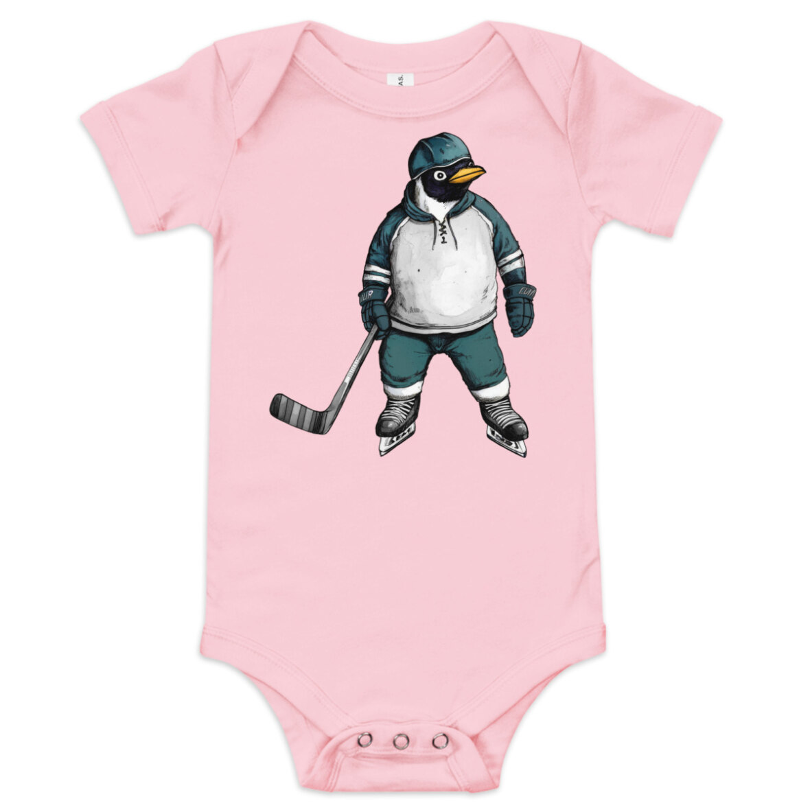 Eishockey Pinguin Babybody Pink