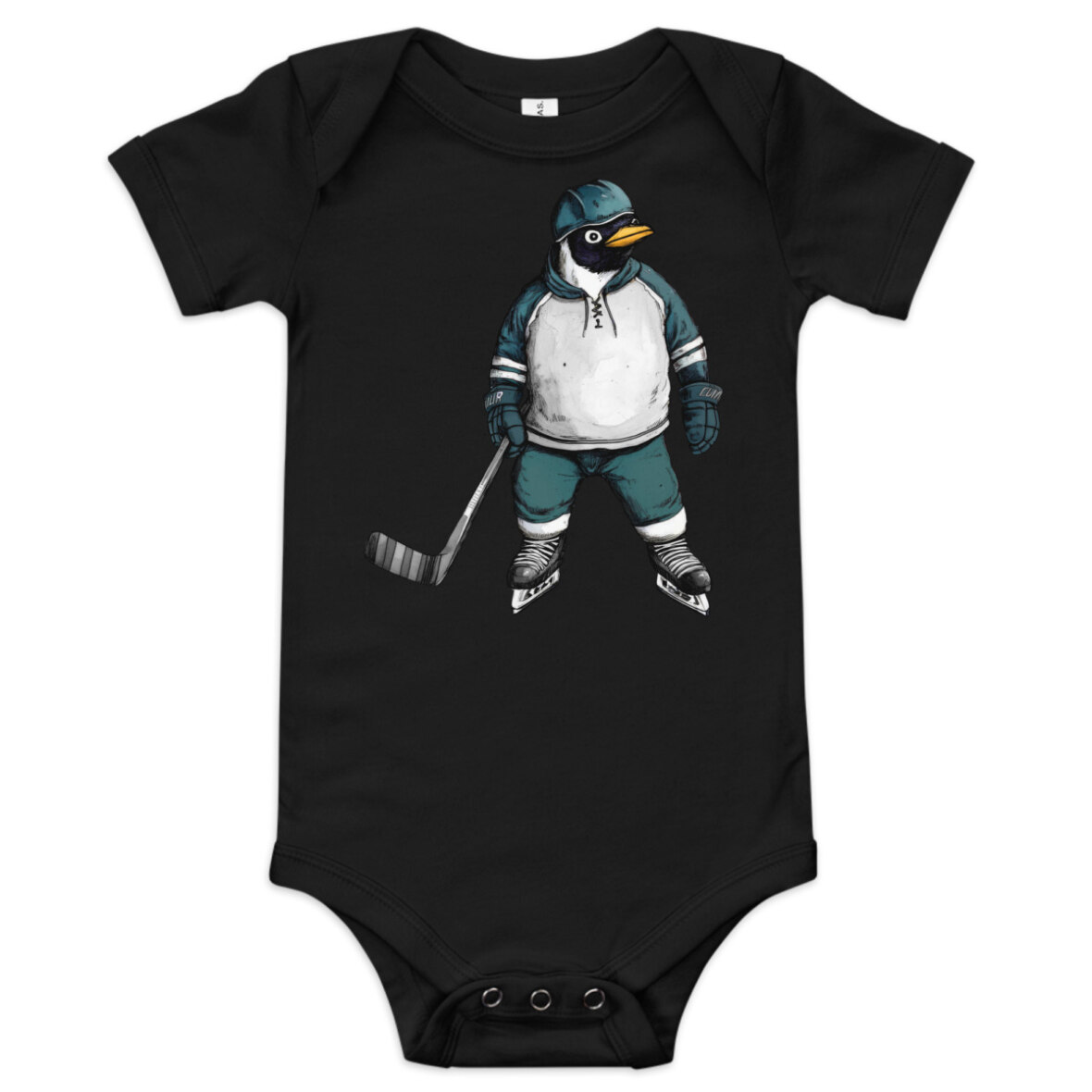 Eishockey Pinguin Babybody Schwarz