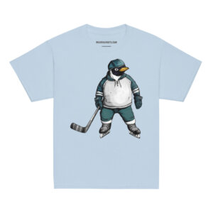 Eishockey Pinguin Kinder T Shirt Hellblau