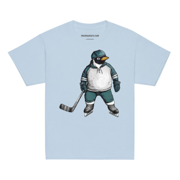 Eishockey Pinguin Kinder T Shirt Hellblau