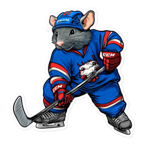 Eishockey Ratte Aufkleber