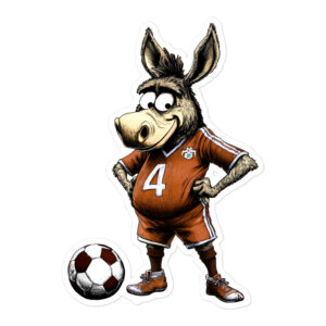 Fussball Esel Aufkleber
