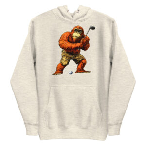 Golf Orang Utan Frauen Kapuzenpulli Oatmeal Heather