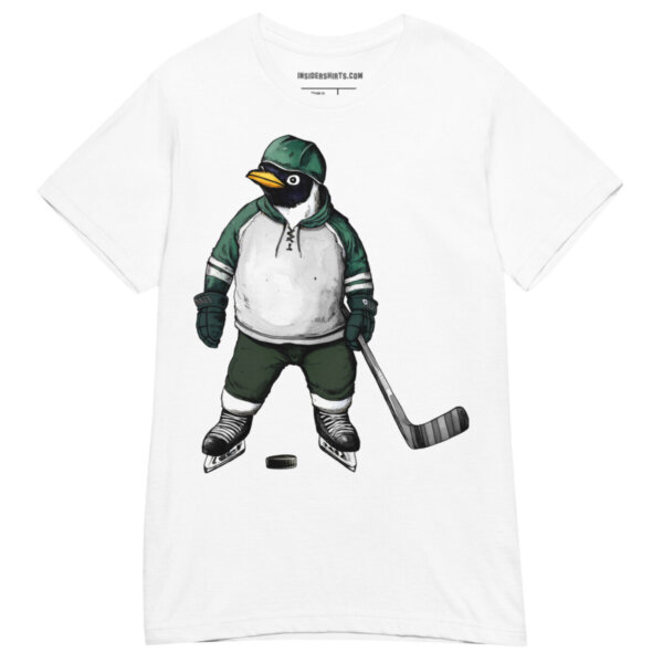 Hockey Pinguin Frauen T Shirt Weiss