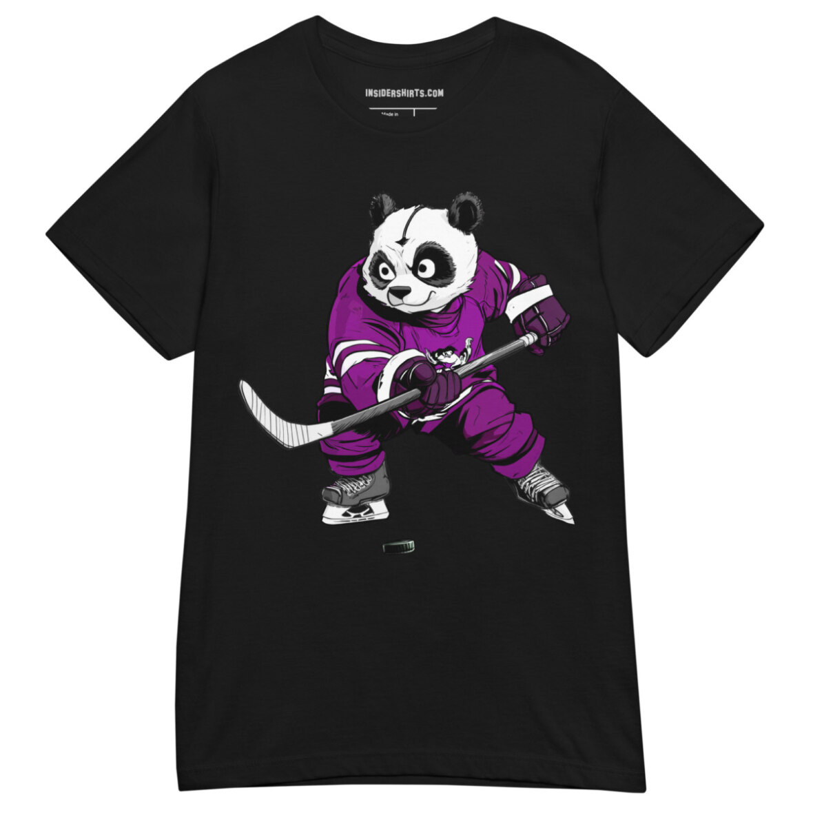 Pandabaeren Hockey Frauen T Shirt Schwarz