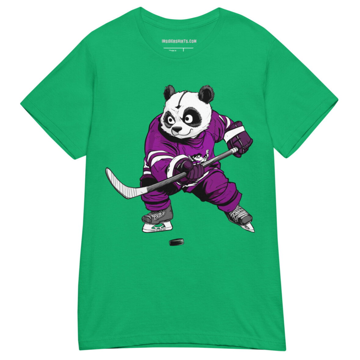 Pandabaeren Hockey Frauen T Shirt Irisches Gruen