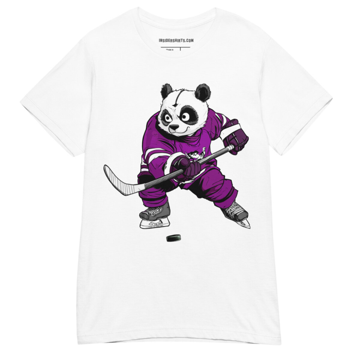 Pandabaeren Hockey Frauen T Shirt Weiss