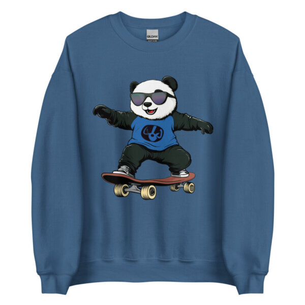 Pandas Skateboard Maenner Pullover Indigoblau