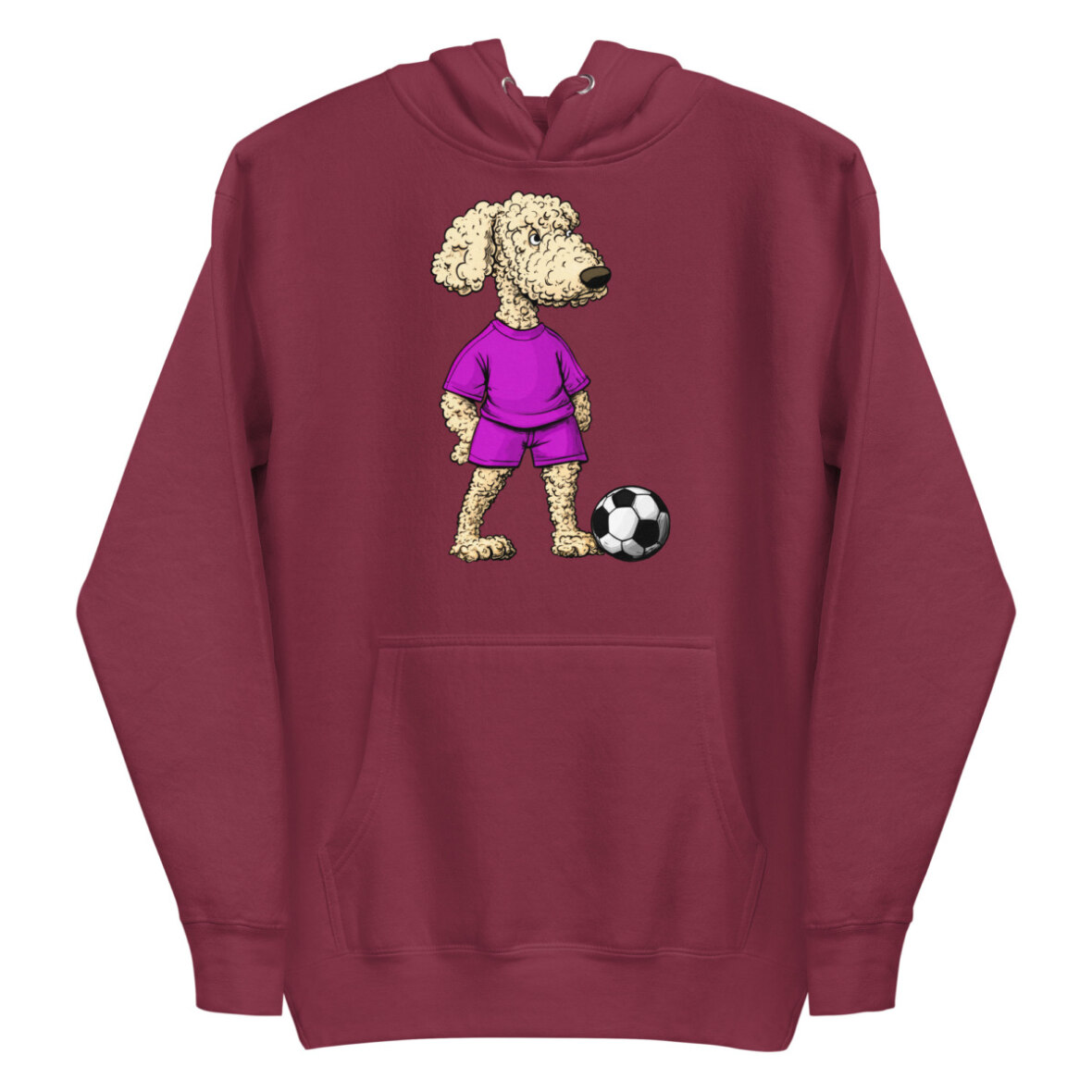 Pudel Fussball Frauen Kapuzenpulli