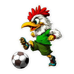 Fussball Hahn Aufkleber