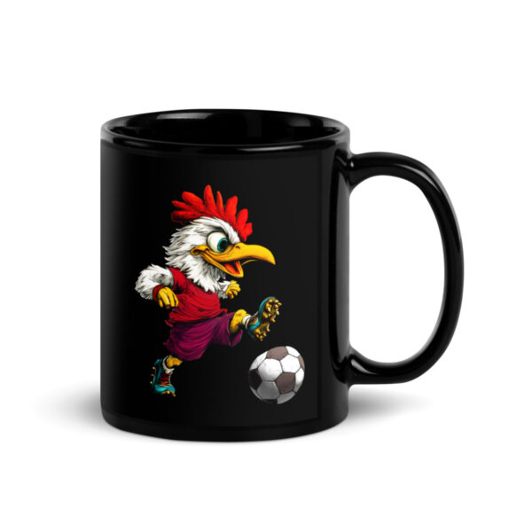 Fussballer Huhn Tasse Schwarz