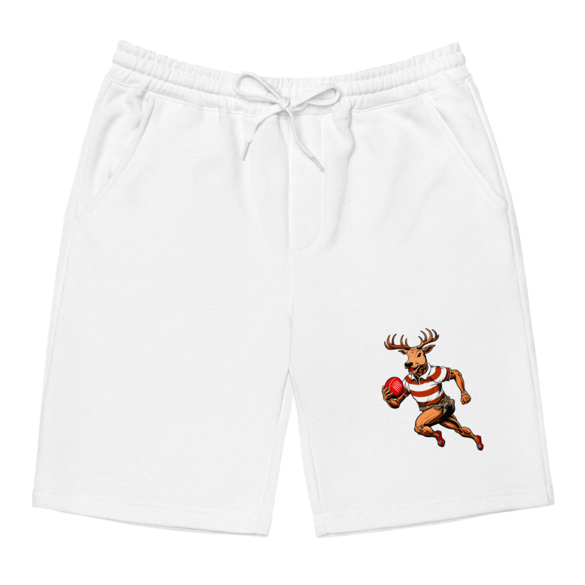 Hirsch Rugby Fleece Shorts Weiss