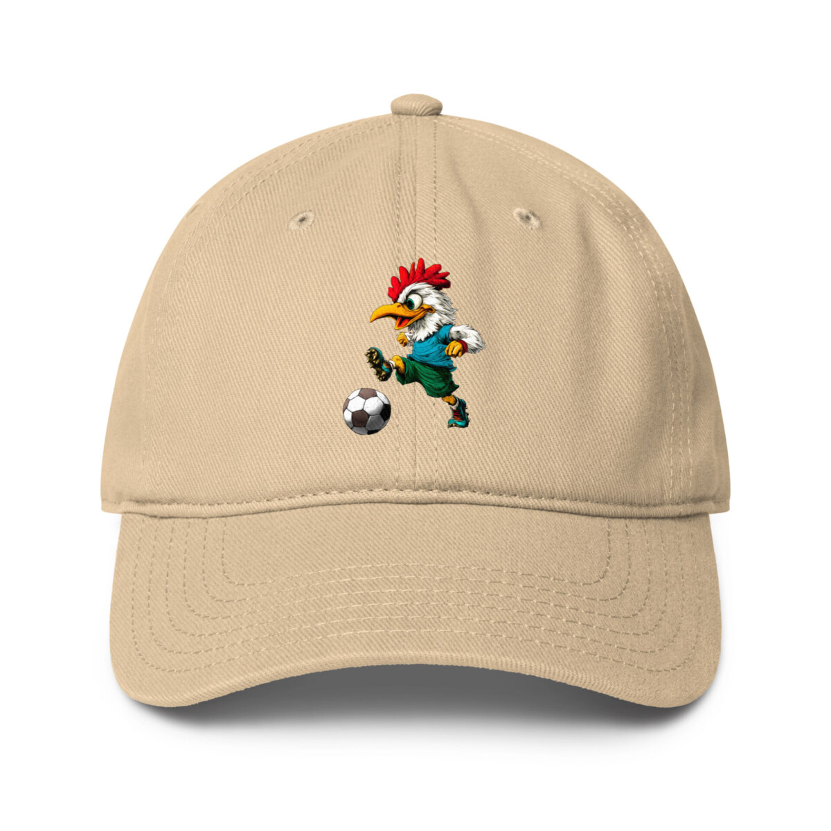 Huhn Fussballer Baseball Cap Khaki