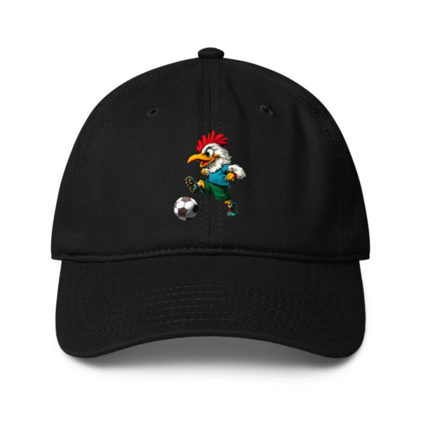 Huhn Fussballer Baseball Cap Schwarz
