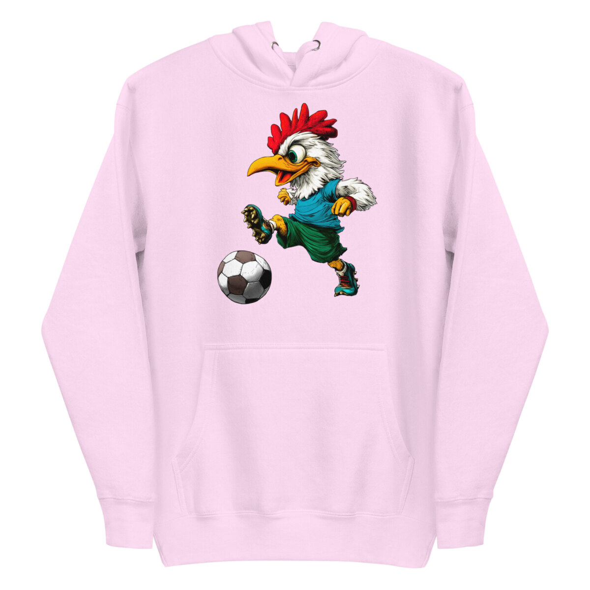 Huhn Fussballer Frauen Kapuzenpulli Lavendel