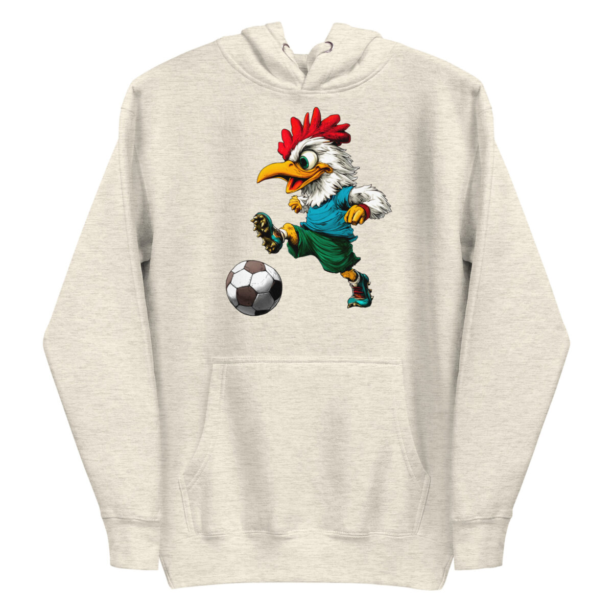 Huhn Fussballer Frauen Kapuzenpulli Oatmeal Heather