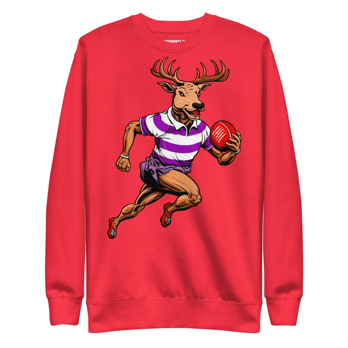 Rugby Hirsch Frauen Pullover Team Red