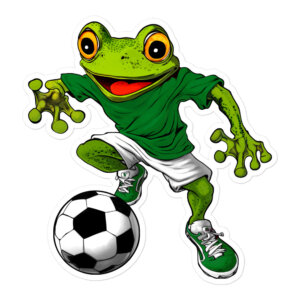 Frosch Fussball Aufkleber