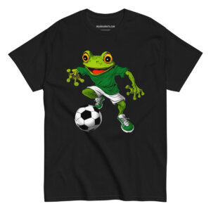 Frosch Fussball Maenner T Shirt Schwarz
