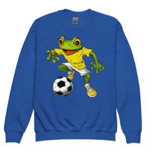 Fussball Froesche Kinder Pullover Royal
