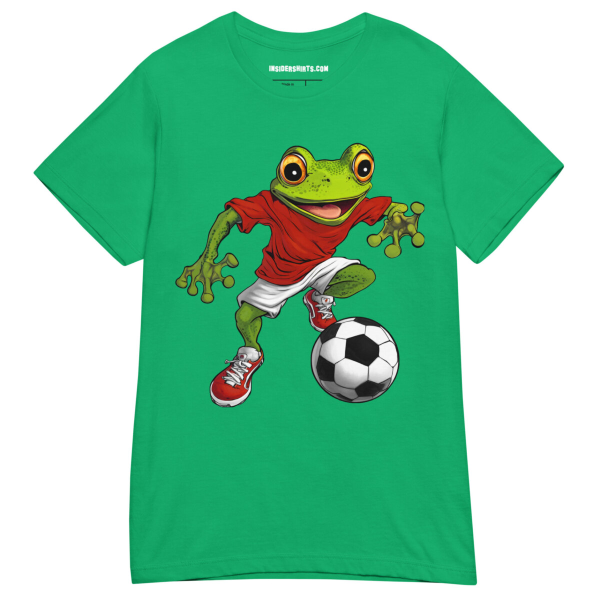 Fussballer Frosch Frauen T Shirt Irisches Gruen