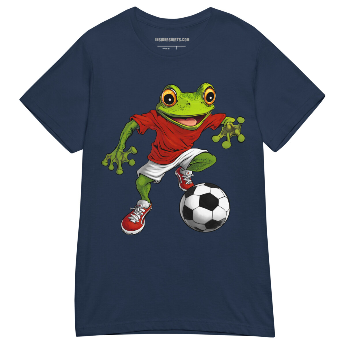 Fussballer Frosch Frauen T Shirt Navy