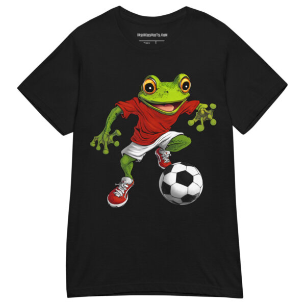 Fussballer Frosch Frauen T Shirt Schwarz