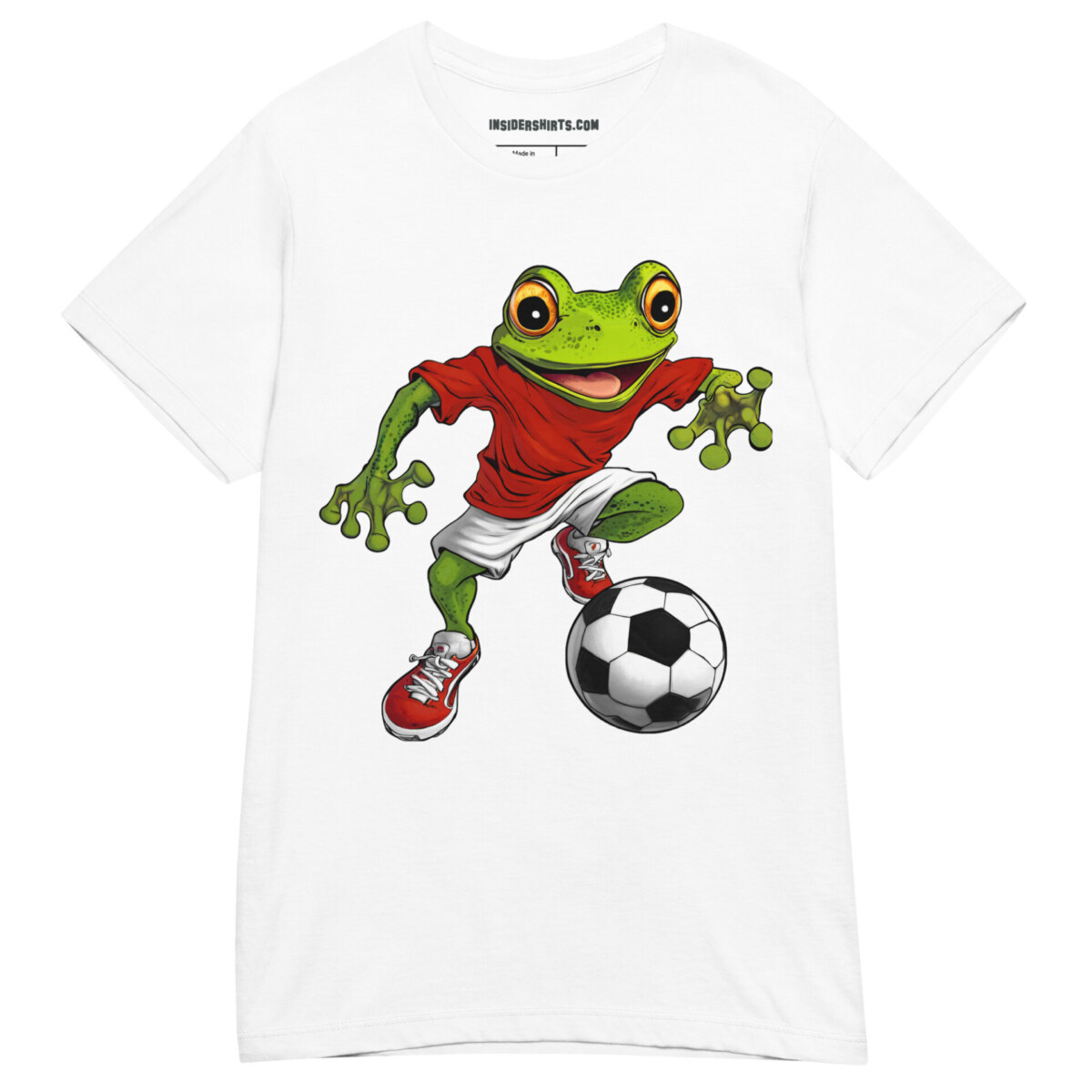 Fussballer Frosch Frauen T Shirt Weiss