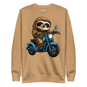 Motorrad Faultier Frauen Pullover Khaki