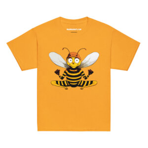 Bee Yoga Kinder T Shirt Gold