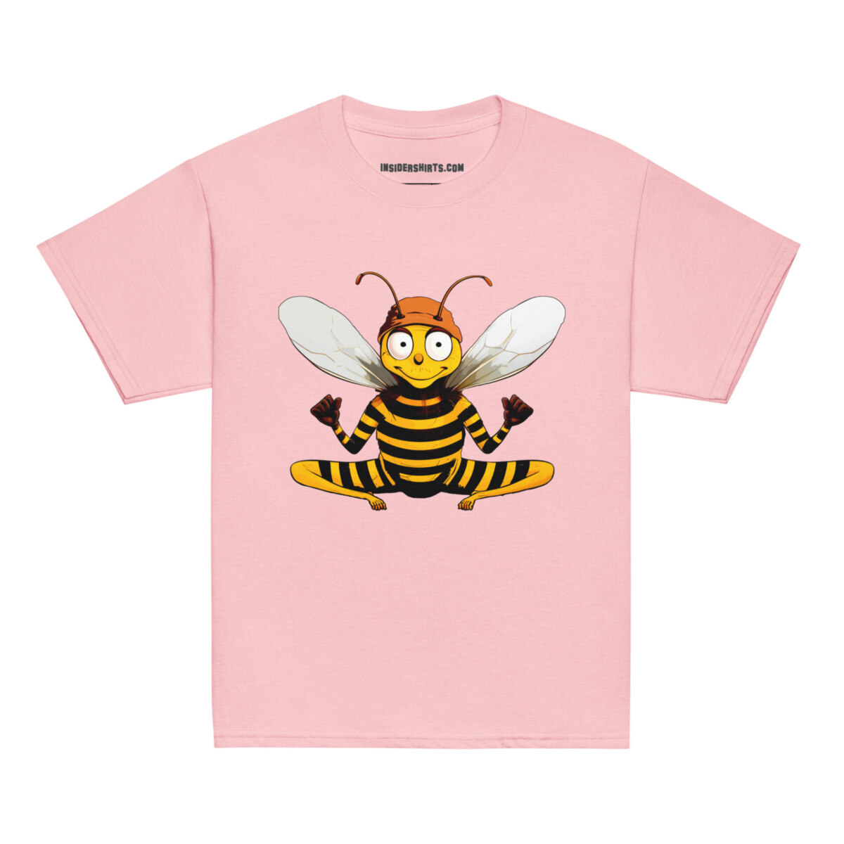 Bee Yoga Kinder T Shirt Hellpink