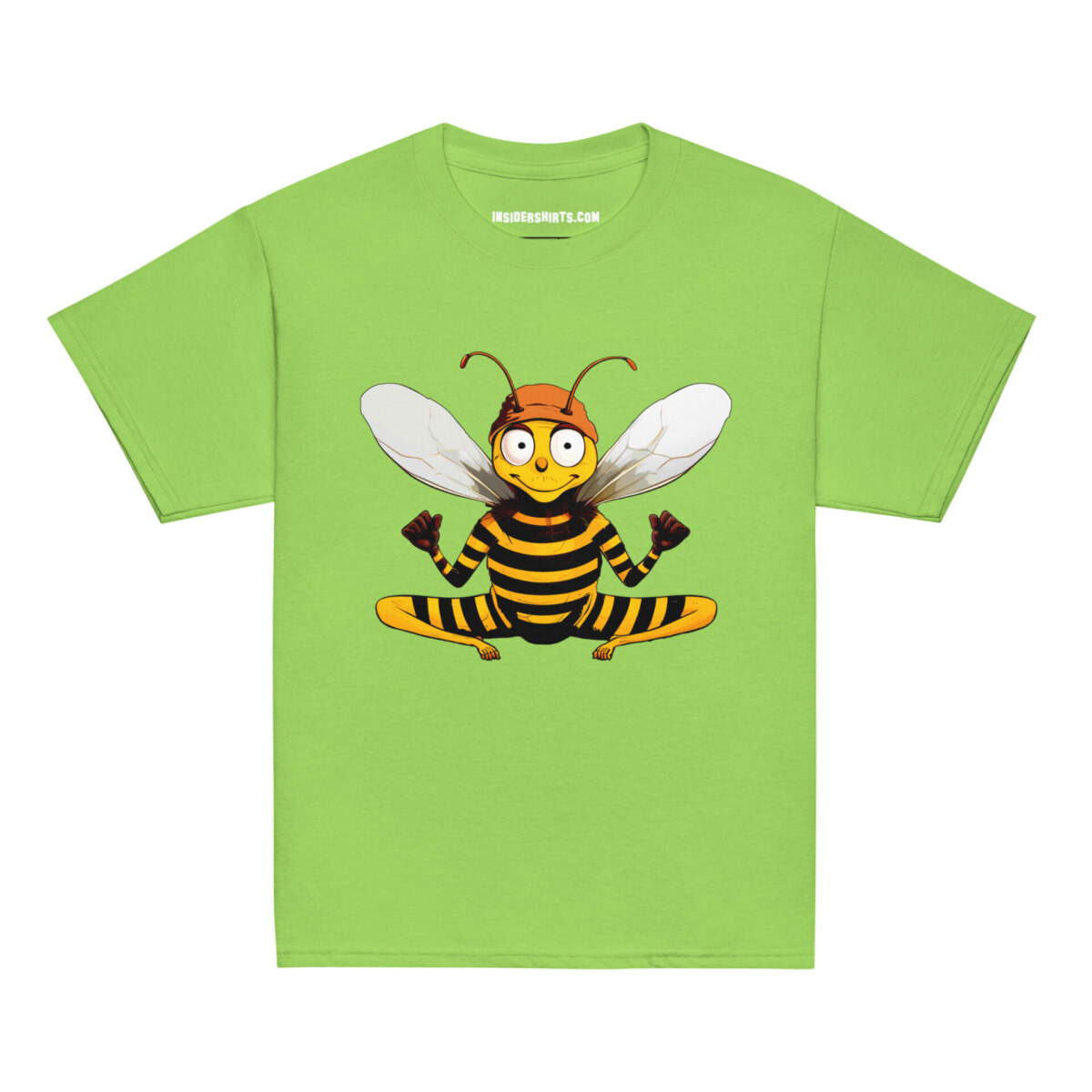 Bee Yoga Kinder T Shirt Limette
