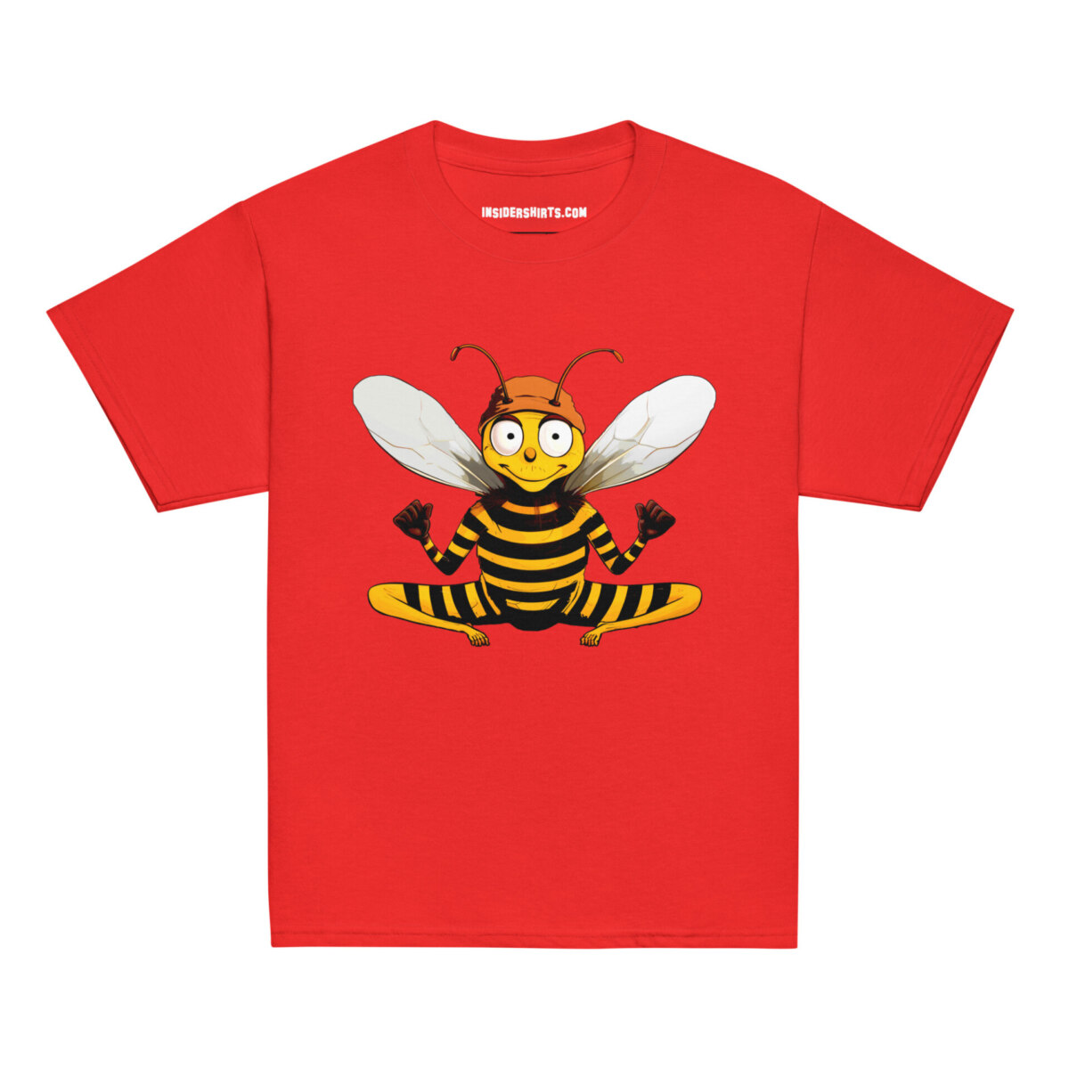 Bee Yoga Kinder T Shirt Rot