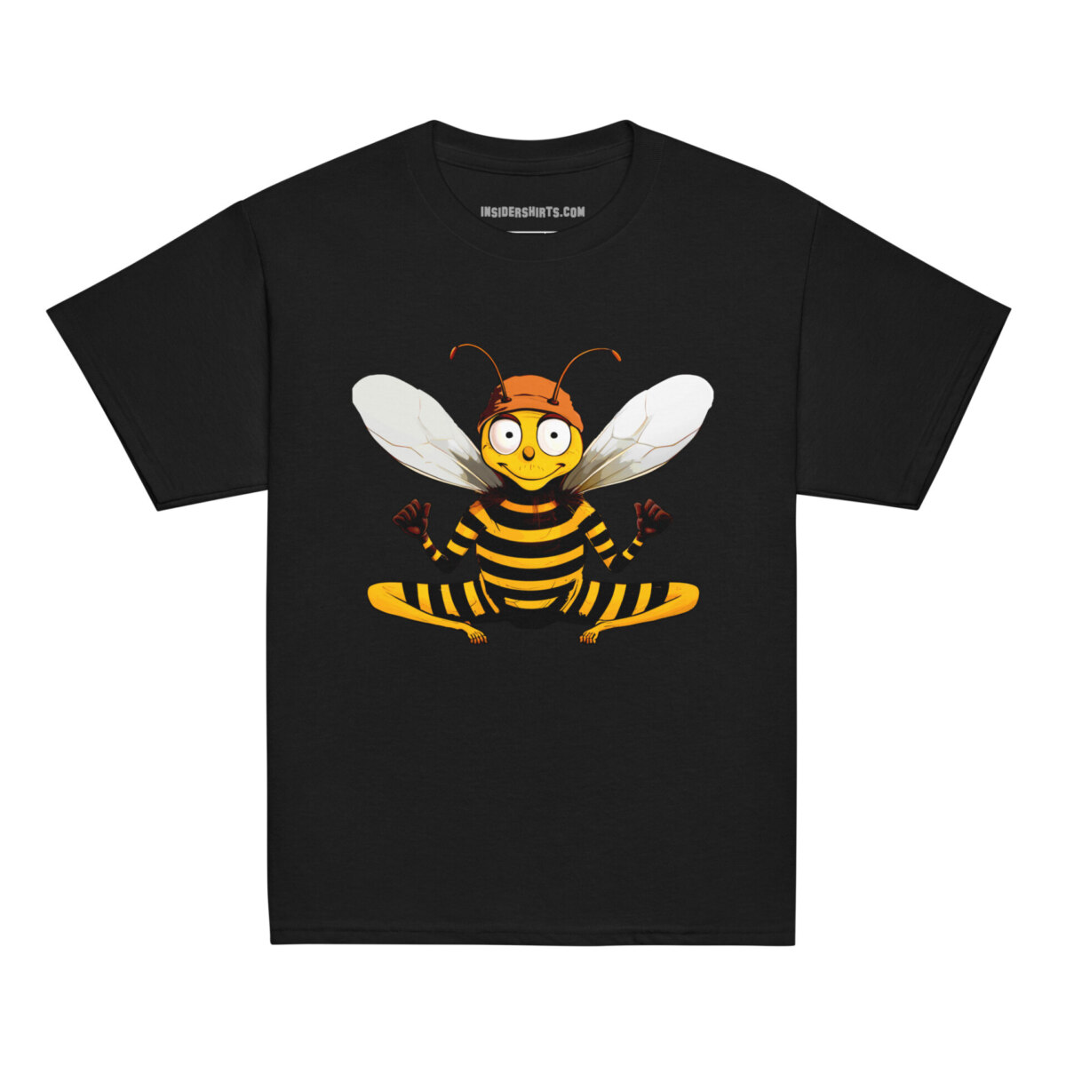 Bee Yoga Kinder T Shirt Schwarz