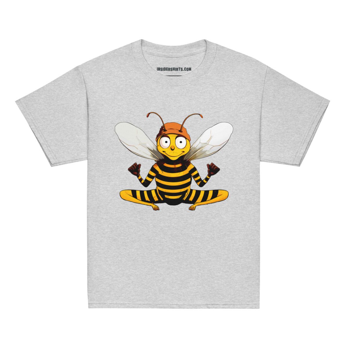 Bee Yoga Kinder T Shirt Sportgrau
