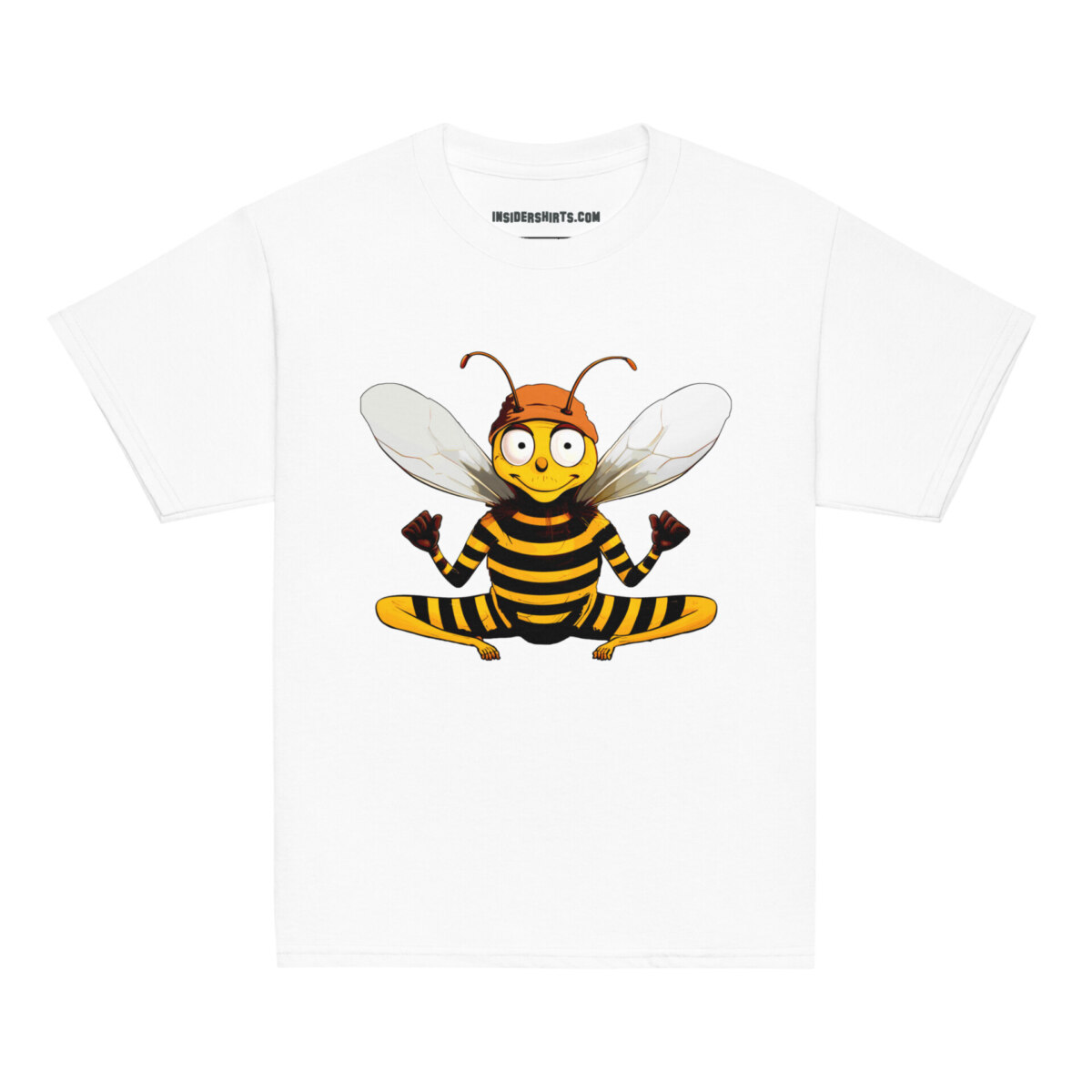 Bee Yoga Kinder T Shirt Weiss