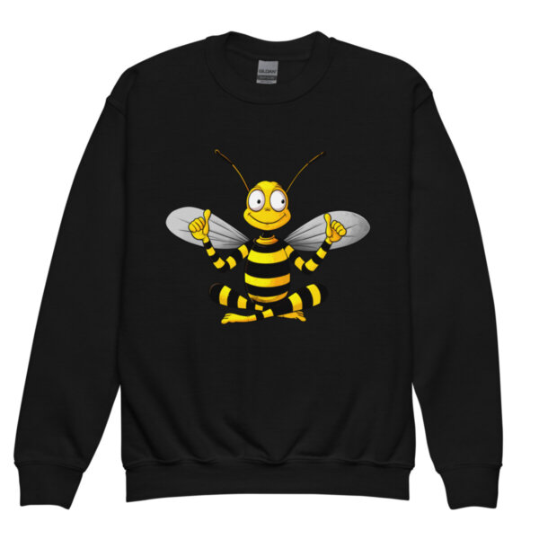 Bienen Yoga Kinder Pullover Schwarz