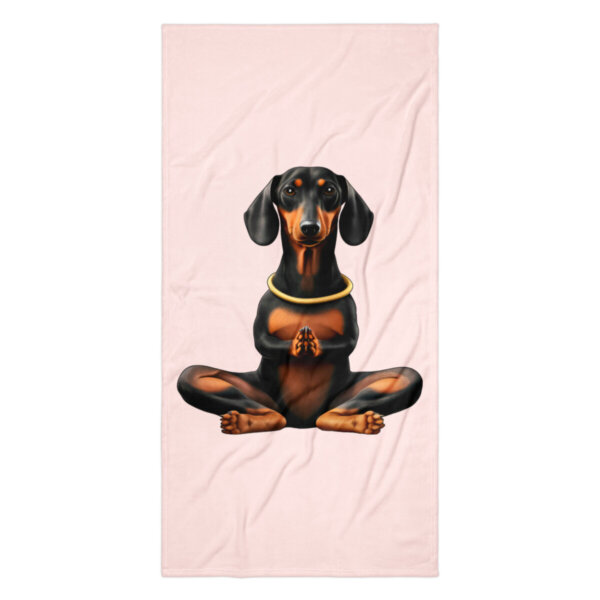 Dackel Yoga Doga Badetuch