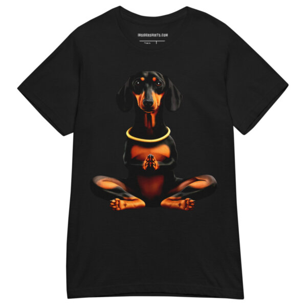 Dackel Yoga Doga Frauen T Shirt Schwarz