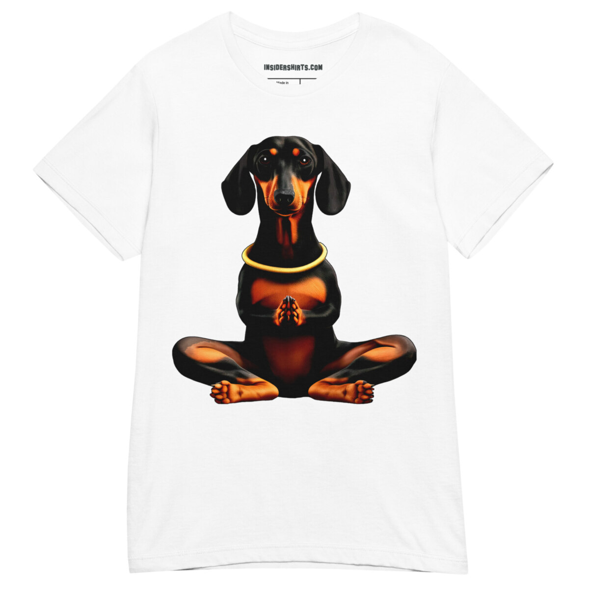 Dackel Yoga Doga Frauen T Shirt Weiss