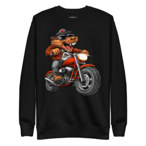 Motorrad Biber Frauen Pullover Schwarz