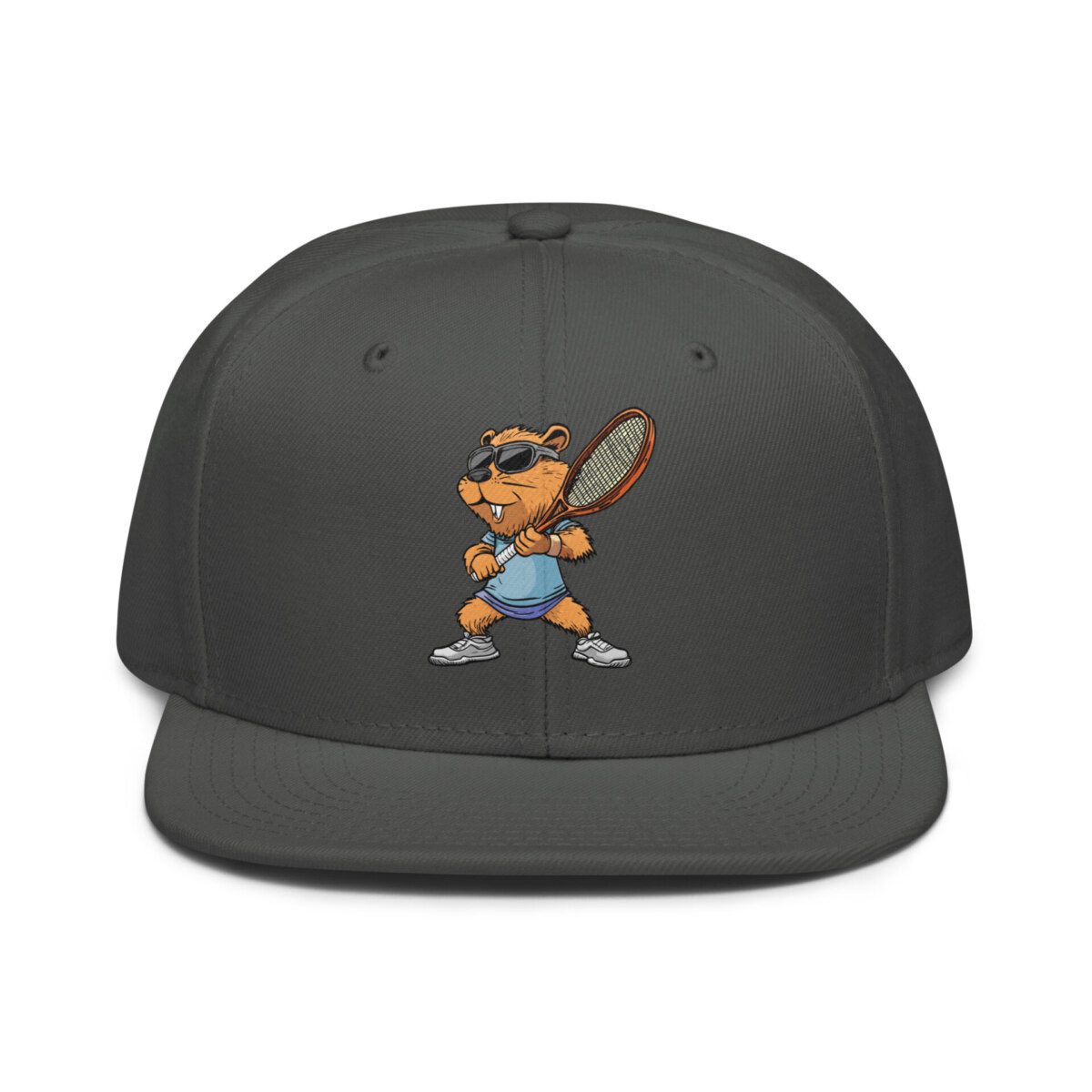 Tennis Biber Snapback Cap Anthrazitgrau