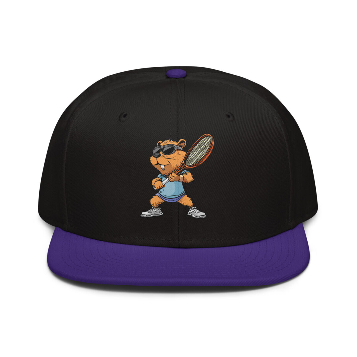 Tennis Biber Snapback Cap Lila Schwarz Schwarz