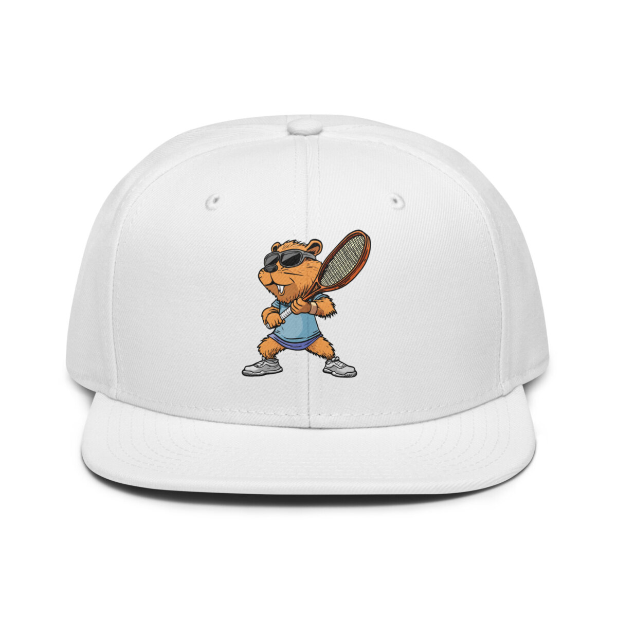Tennis Biber Snapback Cap Weiss