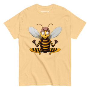 Yoga Biene Maenner T Shirt Yellow Haze