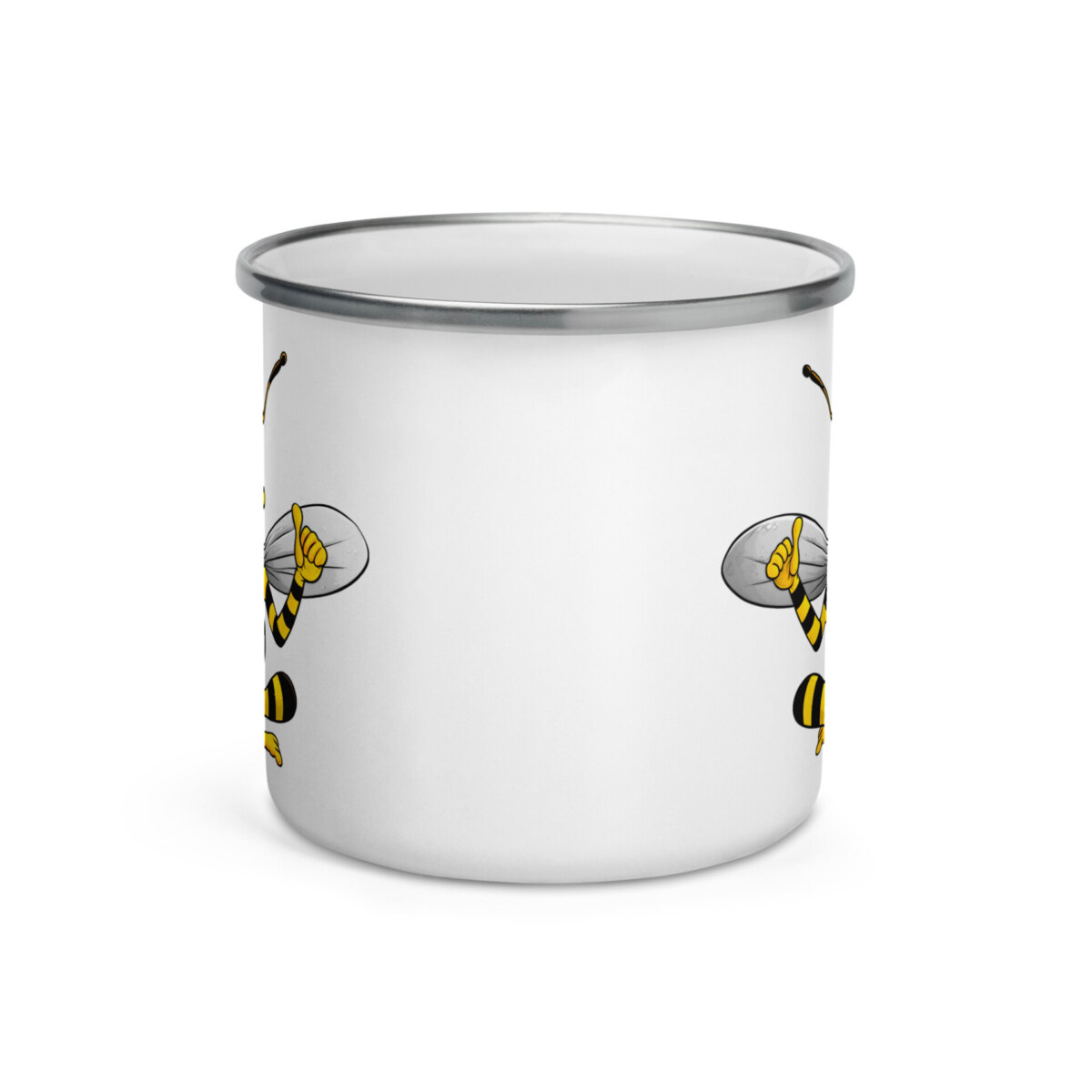 Yoga Bienen Camping Tasse Emaille