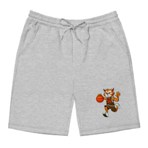 Basketballer Katze Fleece Shorts Heather Grau
